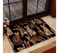 N/Ａ Paillasson Interieur Tapis d'entrée Paillasson Un Groupe de Chats du Bengale Decoration Maison