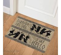 N/Ａ Paillasson Interieur Tapis d'entrée Viking I Say Hello You Say Goodbye Design Paillasson Home Decor Decoration Maison