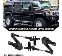 N°15124929 Capteur De Niveau De Hauteur De Suspension Pour Hummer H2 2003-2009/ Arrière Gauche Droite Capteur De Niveau De Phare/ Métal Durable/ 1 Paire Noire.