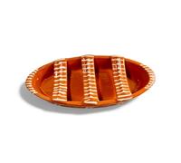 N.2 Plat à rôtir traditionnel portugais en terre cuite peinte à la main