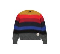 N°21 Pull-over bleu / moutarde / rouge / noir, Taille 170-176