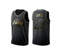 N ° 23 j a m e s Noir Or Maillot de Basket - Ball, Unisexe sans Manches Sport Vest Shirt.,Noir,XL