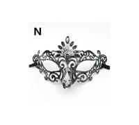 (N)24 Styles Demi-masque en dents de scie sculpté Rétro Antique Horreur Jazz Princesse Mascarade Halloween