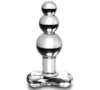Pipedream Plug anal en verre Icicles No. 47 – 3 boules – transparent