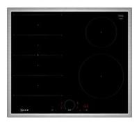 Neff T66SHE4L0 plaque Noir, Acier inoxydable Intégré 60 cm Plaque avec zone à induction 4 zone(s)