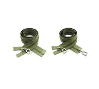 N° 8, Simple/Double, En Résine, Avec Verrouillage Automatique, Pour La Confection de Vestes, Manteaux Et Autres Vêtements. Accessoires de Couture./Army Green/Double Open-100Cm