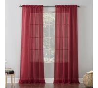 N° 918 Erica Rideau de Poche en Voile texturé Rouge 129,5 x 213,4 cm