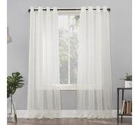 N ° 918 Sheer Voile Œillet à Panneau de Rideau, Coquille d'œuf, Blanc, 149,9 x 241,3 cm