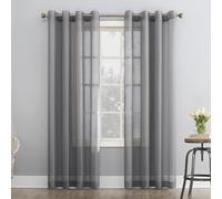 N ° 918 Sheer Voile Œillet à Panneau de Rideau, Gris Anthracite, 149,9 x 160 cm