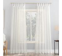 N ° 918 Sheer Voile Rideau Panneau, Coquille d'œuf, Blanc, 149,9 x 160 cm