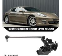 N°97033302103 Capteur De Niveau De Hauteur De Suspension Pour Porsche Panamera 2010-2016 / Capteur De Niveau De Phare Arrière Gauche / Métal Durable / 1 Pièce Noire.