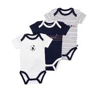Lot 3 bodies manches courtes Baby Sailor BLEU Sauthon