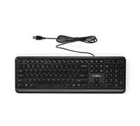 Nedis, Clavier filaire USB-A QWERTY US 104 touches, noir