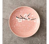 N A 6 Pouces De Style Japonais Plat Rond Créatif Fleur De Prunier sous-Glaçure Peint À La Main en Céramique Vaisselle Dessert Plat Os Plat Petite Assiette
