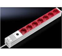 N/A 7 compartiments, avec prise secteur femelle Rittal 7240.260 aluminium rouge 1 pc(s)