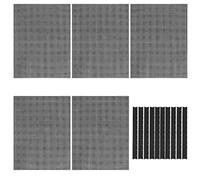 N/A Allazone Broderie en Maille Plastique 5 PCS 50 x 33cm Plastique Grille Aquarium Noir avec 10 PCS Barres Coulissantes pour Aquarium, Broderie Point de Croix