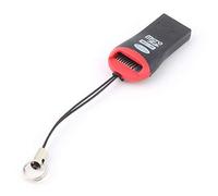 N/A Black Red Whistle Design USB 2.0 M2 SD Memory Card Reader