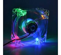 N / A Case Cooling Fan LED Lights,Unit Fan 8025 8cm, LED Lights Chassis Fan 80x80x25mm