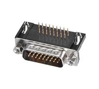 N/A Connecteur D-Sub Fiche mâle 26 Broches 3 rangées Port à Angle Droit Terminal Breakout pour équipement mécanique Noir Pack de 1