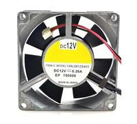 N+A Cooling Fan Sanyo 109L0812S403,Server Cooler Fan Sanyo 109L0812S403 12V 0.26A, Aluminum Frame Metal Cooling Fan for 80x80x25mm 3PIN