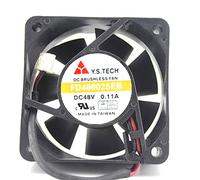 N / A Cooling Fan Y.S.Tech FD486025EB 6025,Server Cooler Fan Y.S.Tech FD486025EB 6025 48V 0.11A, Inverter Cooling Fan for 6CM 2-wire