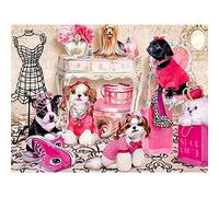 N A Diamant mosaïque Fleur Diamant Peinture fête de Chien 5d Ensembles Peinture Diamants Broderie Plein carré Image Strass Cadeau sans cadre-40x50 cm