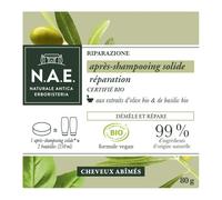 N.A.E. - Après-Shampooing Solide Réparation - Riparazione - Soin Cheveux - Certifié Bio - Sans Silicone - Formule Vegan - 97 % d'ingrédients d'origine naturelle - Pain de 80 g