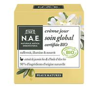 N.A.E. - Crème Visage de Jour - Certifiée Bio - Soin Global - Peaux Matures - Extrait de Jasmin Bio et d'Huile d'Olive Bio - 98% d'ingrédients d'origine naturelle - Soin du Visage BIO - Pot de 50 ml