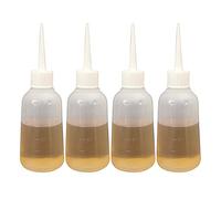N - A Flacon Compte-Gouttes Liquide, 4 flacons de Condiments de Remplissage compressibles en Plastique vides de 100 ML pour lubrifier la Colle de Lotion de Sauce à l'huile de Moteur, Transparent