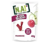 N.A! - Fruit Stick Framboise 40G - Délicieuse confiserie fruitée - Petite gâterie sucrée - Format pratique - Lot De 4