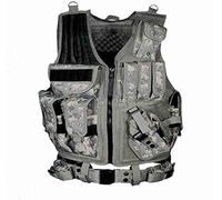 N / A Gilet Tactique Militaire pour Hommes, Gilet Tactique réglable de la série Elite, Camping en Plein air Chasse pêche pêche pêche randonnée Pistolet à air Jeu de Guerre