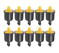 N/A Goutteur à Compensation de Pression 5GPH 20L / H Émetteur pour l'irrigation Goutte à Goutte de pelouse de Jardin avec raccord de Tuyau barbelé en Plastique Jaune 10pcs