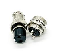 N\A GX20 2 Broches Connecteur d'aviationPrise mâle Droite et cloison de Prise Femelle