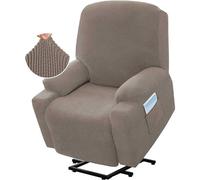 N/A Housse de fauteuil inclinable haute élasticité avec poche latérale, tissu jacquard doux ajusté, pour fauteuil inclinable avec élévateur électrique standard, G