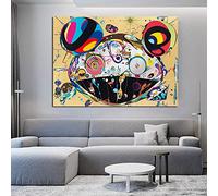 N / A Impressions décoratives sur Toile Affiche Abstraite Peinture Takashi Murakami Art Mural Photo oeuvre imprimée sur Toile Peinture décor à la Maison Salon 24x32inch