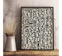 N / A Impressions décoratives sur Toile Hiéroglyphes écriture Impression Mur Art Toile Peinture Egypte Art Affiche Photo pour Salon décor à la maison-40x60cm