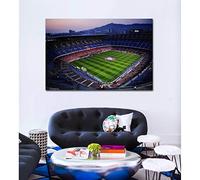 N / A Impressions décoratives sur Toile NOU Camp Stadium Terrain de Football Salon Maison Mur Art décor Bois Cadre Tissu affiches-60x80cm