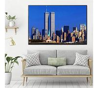 N / A Impressions décoratives sur Toile World Trade Center Vintage Affiches et Impressions Toile Art décoratif Mur Photos pour Salon décor à la Maison Peinture sans cadre-60x80cm