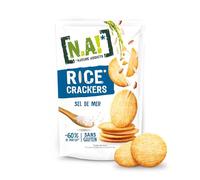 N.A! Nature Addicts - Rice Crackers Sel de Mer - 12 Sachets de 85 gr-Crackers Fins de Riz, Légers et Craquants - 60% de Matières Grasses en Moins que les Biscuits et Chips Apéritifs du Marché -