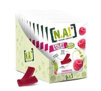 N.A! Nature Addicts - Sachet de Fruit Sticks Framboise 40g - 100% Issu de Fruits - Sans Sucres Ajoutés, Sans Édulcorants ni Conservateurs - Sachet Refermable à Emmener Partout - Lot de 10