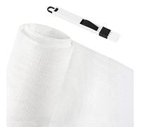 "N/A" Rouleau Moustiquaire Fibre de Verre Porte Fenetre 1.2 * 2.5m Grillage pour Coupable Toile Blanc Maille d'Écran Fenêtre avec Brosse Nettoyage Terrasse Rete per White