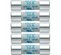 Fusible testo 0590 0004 Lot de 5 fusibles de rechange 10 A/1000 V, G