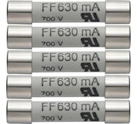 N/A testo 0590 0007 Lot de 5 fusibles de rechange pour multimètre 630 mA / 600 V,