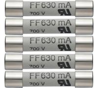 N/A testo 0590 0007 Lot de 5 fusibles de rechange pour multimètre 630 mA / 600 V