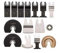 N / A Vibration Outil Tampon de broyage, 15pcs Oscillant Multitool Accessoires Outils Oscillant Lames de scie Kit for Rockwell Sonicrafter Worx