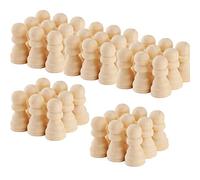 N|A Woohome 40 PCS Peg Doll Bois Échecs en Bois Inachevés Poupées de Chevilles en Bois Doll Peg pour Les Loisirs Créatifs et Les Jouet, Peinture, Les Décorations, Projets Artistiques