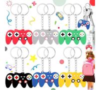 N-AA 12 Pièces Jeu Porte-Clés de Contrôleur de Jeu, Pendentif de Jeu Vidéo Portable À Poignée, Porte-Clés de Fête, 6 Couleurs, pour Fête d'anniversaire d'enfants, Cadeaux d'anniversaire