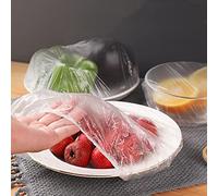 N//B 100 Pièces Couvercles de Stockage de Nourriture Élastiques Jetables, Couverture Universelle en Plastique pour Légumes, Fruits, Viande