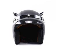 N+B 2pcs Cornes de Diable de Casque de Moto Casque de Voiture électrique de décoration drôle Luky avec Ventouse pour Accessoires de Chapeaux de vélo de Moto-4 Couleurs (Noir), 3X1X1CM