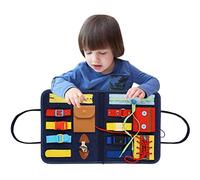 N+B Bébé Jouets d'activité et de Développement, Jouet d'aide à l'éducation pour des Gamins Apprendre à Boutons Pression, Fermeture éclair, Lacets de Chaussures à Nouer